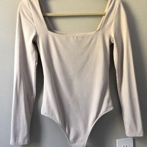 Aritzia Contour Longsleeve Bodysuit Denude